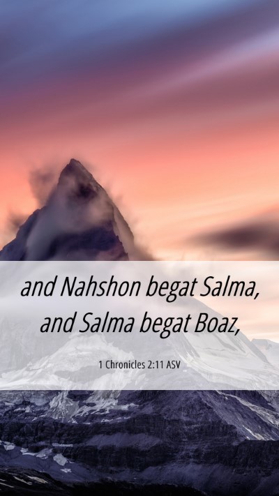 Picture 06 - 1 Chronicles 2:11 ASV Mobile Phone Wallpaper - and Nahshon begat Salma, and Salma begat - Mobile Bible Verse Wallpaper