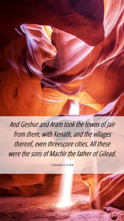 Picture 06 - 1 Chronicles 2:23 ASV Mobile Phone Wallpaper - And Geshur and Aram took the towns of Jair from - Mobile Bible Verse Wallpaper