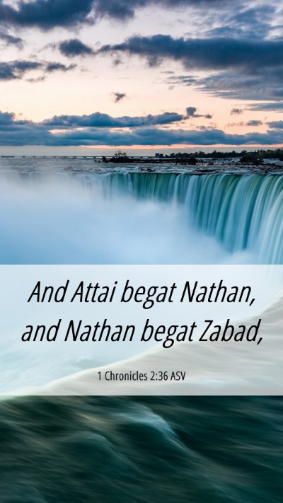 Picture 06 - 1 Chronicles 2:36 ASV Mobile Phone Wallpaper - And Attai begat Nathan, and Nathan begat - Mobile Bible Verse Wallpaper