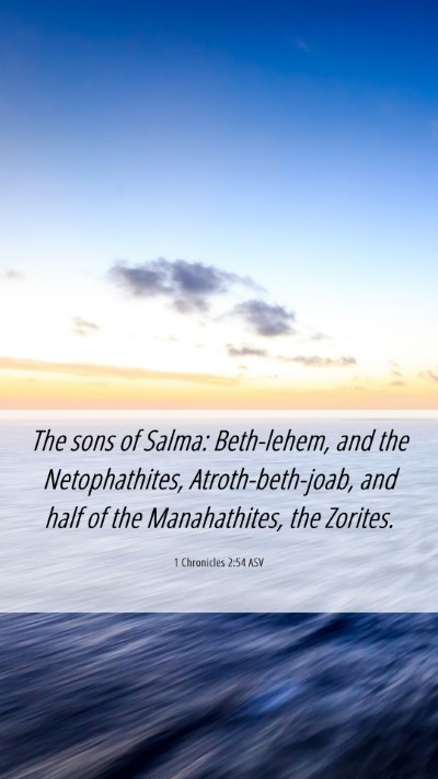 Picture 06 - 1 Chronicles 2:54 ASV Mobile Phone Wallpaper - The sons of Salma: Beth-lehem, and the - Mobile Bible Verse Wallpaper