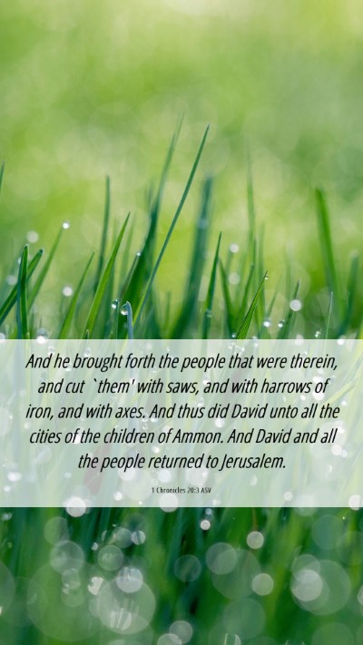 Picture 06 - 1 Chronicles 20:3 ASV Mobile Phone Wallpaper - And he brought forth the people that were - Mobile Bible Verse Wallpaper
