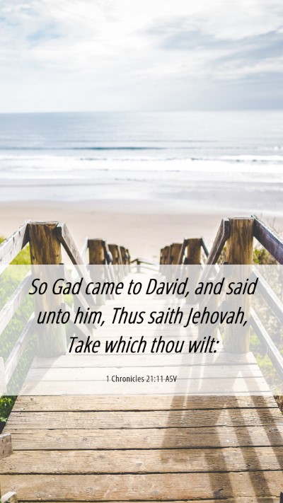 Picture 06 - 1 Chronicles 21:11 ASV Mobile Phone Wallpaper - So Gad came to David, and said unto him, Thus - Mobile Bible Verse Wallpaper