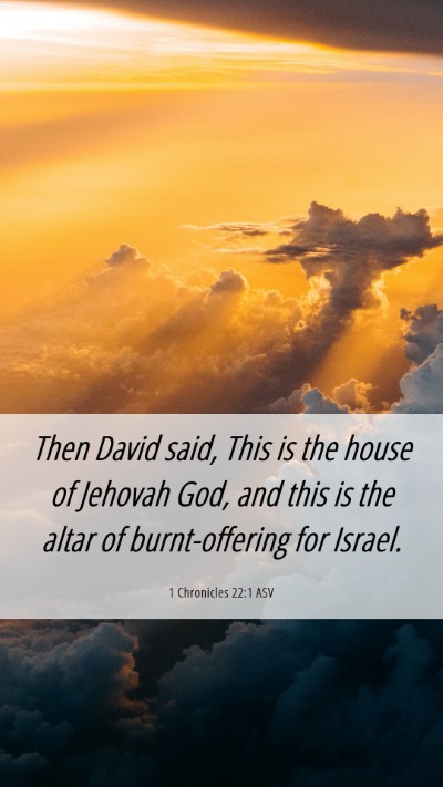 Picture 06 - 1 Chronicles 22:1 ASV Mobile Phone Wallpaper - Then David said, This is the house of Jehovah - Mobile Bible Verse Wallpaper