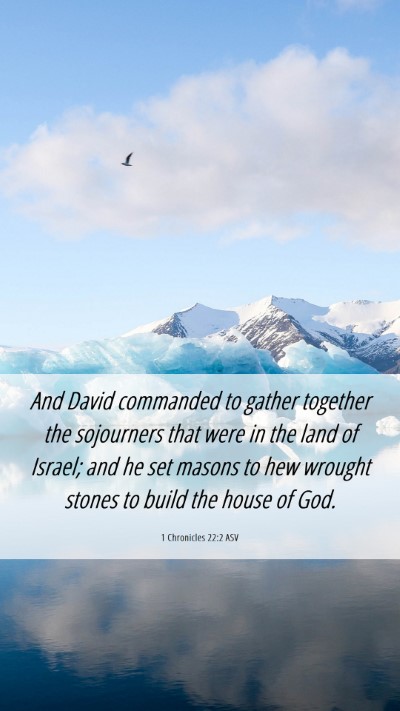 Picture 06 - 1 Chronicles 22:2 ASV Mobile Phone Wallpaper - And David commanded to gather together the - Mobile Bible Verse Wallpaper