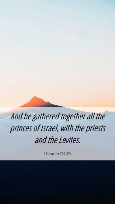 Picture 06 - 1 Chronicles 23:2 ASV Mobile Phone Wallpaper - And he gathered together all the princes of - Mobile Bible Verse Wallpaper