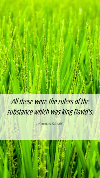 Picture 06 - 1 Chronicles 27:31 ASV Mobile Phone Wallpaper - All these were the rulers of the substance which - Mobile Bible Verse Wallpaper