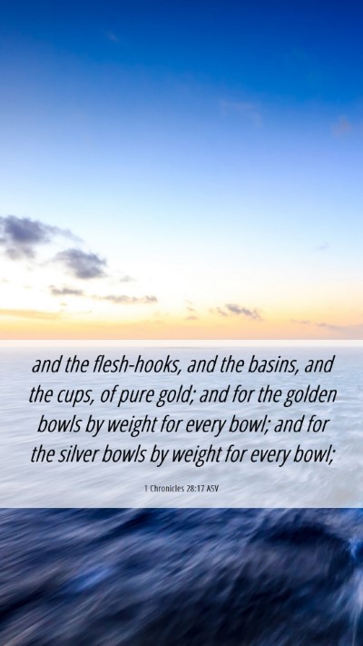 Picture 06 - 1 Chronicles 28:17 ASV Mobile Phone Wallpaper - and the flesh-hooks, and the basins, and the - Mobile Bible Verse Wallpaper