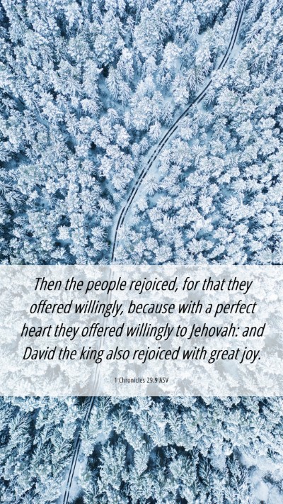 Picture 06 - 1 Chronicles 29:9 ASV Mobile Phone Wallpaper - Then the people rejoiced, for that they offered - Mobile Bible Verse Wallpaper