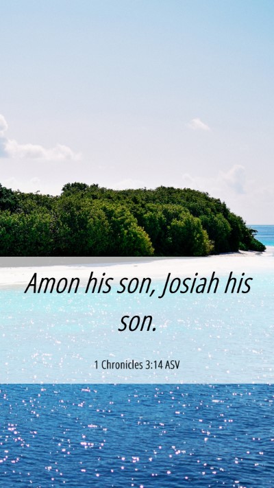 Picture 06 - 1 Chronicles 3:14 ASV Mobile Phone Wallpaper - Amon his son, Josiah his - Mobile Bible Verse Wallpaper