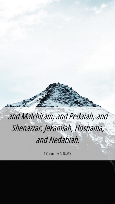 Picture 06 - 1 Chronicles 3:18 ASV Mobile Phone Wallpaper - and Malchiram, and Pedaiah, and Shenazzar, - Mobile Bible Verse Wallpaper