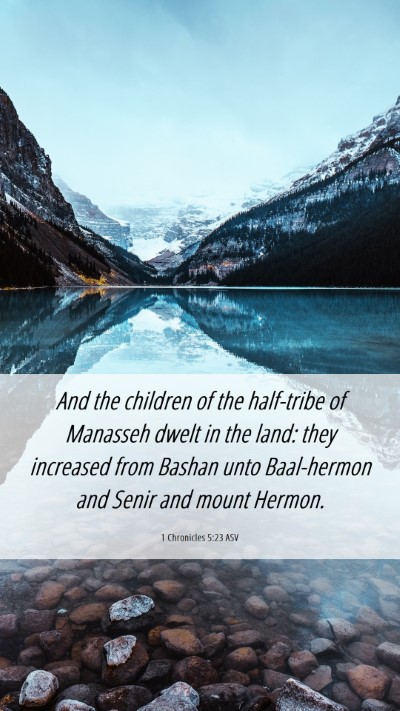 Picture 06 - 1 Chronicles 5:23 ASV Mobile Phone Wallpaper - And the children of the half-tribe of Manasseh - Mobile Bible Verse Wallpaper