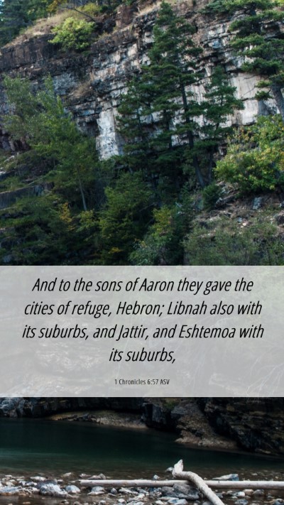 Picture 06 - 1 Chronicles 6:57 ASV Mobile Phone Wallpaper - And to the sons of Aaron they gave the cities of - Mobile Bible Verse Wallpaper