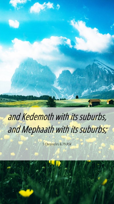 Picture 06 - 1 Chronicles 6:79 ASV Mobile Phone Wallpaper - and Kedemoth with its suburbs, and Mephaath with - Mobile Bible Verse Wallpaper