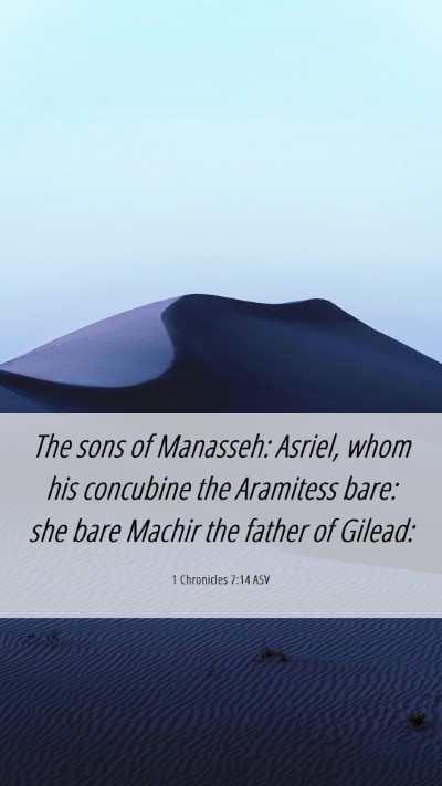 Picture 06 - 1 Chronicles 7:14 ASV Mobile Phone Wallpaper - The sons of Manasseh: Asriel, whom his concubine - Mobile Bible Verse Wallpaper