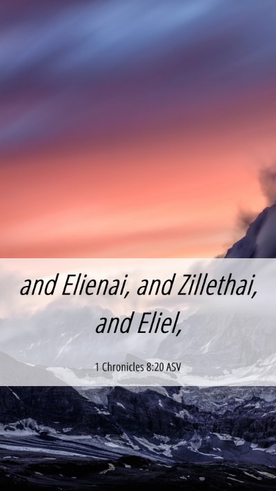 Picture 06 - 1 Chronicles 8:20 ASV Mobile Phone Wallpaper - and Elienai, and Zillethai, and - Mobile Bible Verse Wallpaper