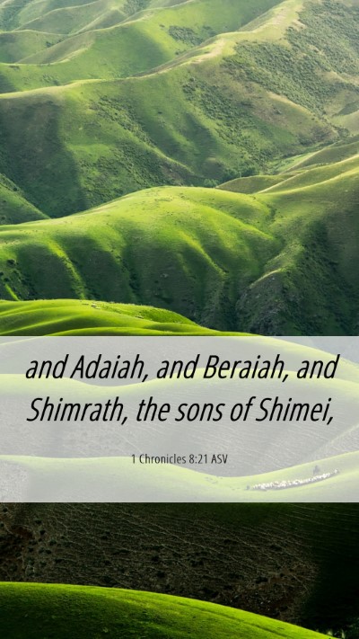 Picture 06 - 1 Chronicles 8:21 ASV Mobile Phone Wallpaper - and Adaiah, and Beraiah, and Shimrath, the sons - Mobile Bible Verse Wallpaper