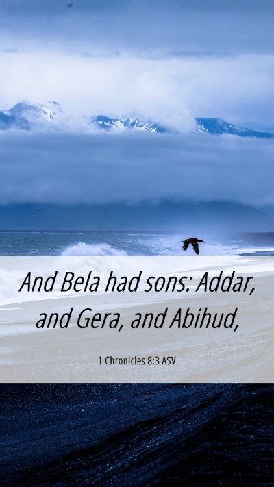 Picture 06 - 1 Chronicles 8:3 ASV Mobile Phone Wallpaper - And Bela had sons: Addar, and Gera, and - Mobile Bible Verse Wallpaper
