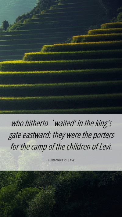 Picture 06 - 1 Chronicles 9:18 ASV Mobile Phone Wallpaper - who hitherto `waited' in the king's gate - Mobile Bible Verse Wallpaper