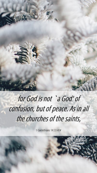 Picture 06 - 1 Corinthians 14:33 ASV Mobile Phone Wallpaper - for God is not `a God' of confusion, but of - Mobile Bible Verse Wallpaper