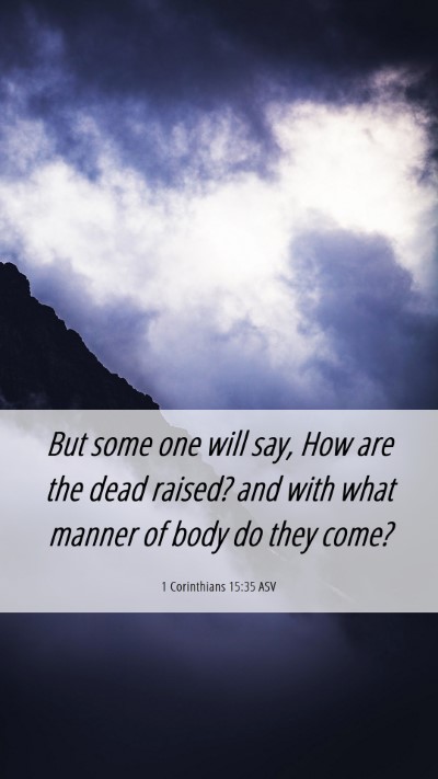 Picture 06 - 1 Corinthians 15:35 ASV Mobile Phone Wallpaper - But some one will say, How are the dead raised? - Mobile Bible Verse Wallpaper