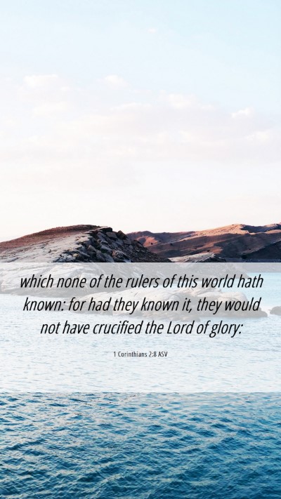 Picture 06 - 1 Corinthians 2:8 ASV Mobile Phone Wallpaper - which none of the rulers of this world hath - Mobile Bible Verse Wallpaper