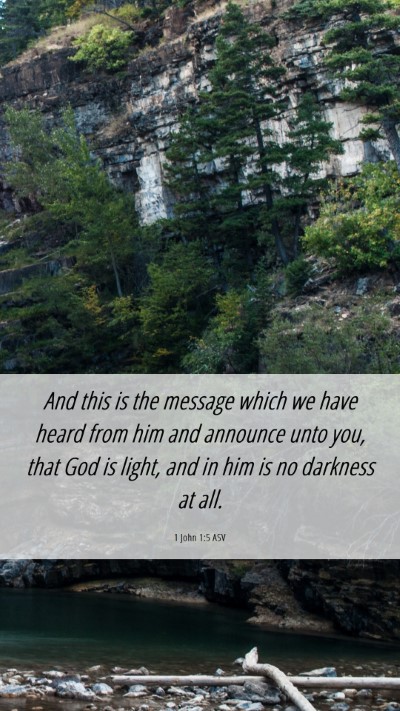 Picture 06 - 1 John 1:5 ASV Mobile Phone Wallpaper - And this is the message which we have heard from - Mobile Bible Verse Wallpaper