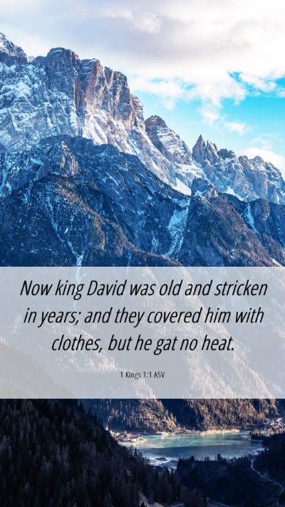 Picture 06 - 1 Kings 1:1 ASV Mobile Phone Wallpaper - Now king David was old and stricken in years; and - Mobile Bible Verse Wallpaper