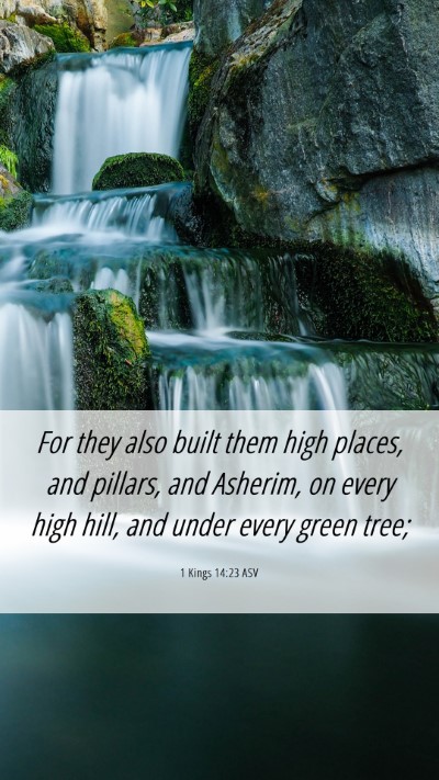 Picture 06 - 1 Kings 14:23 ASV Mobile Phone Wallpaper - For they also built them high places, and - Mobile Bible Verse Wallpaper