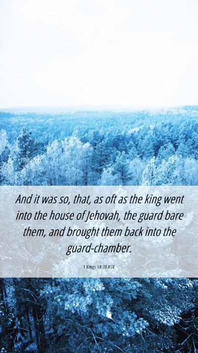 Picture 06 - 1 Kings 14:28 ASV Mobile Phone Wallpaper - And it was so, that, as oft as the king went into - Mobile Bible Verse Wallpaper