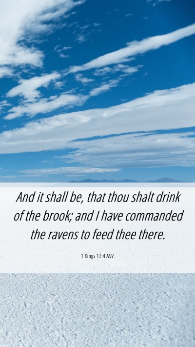 Picture 06 - 1 Kings 17:4 ASV Mobile Phone Wallpaper - And it shall be, that thou shalt drink of the - Mobile Bible Verse Wallpaper