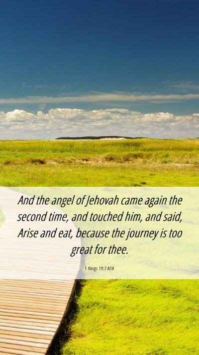 Picture 06 - 1 Kings 19:7 ASV Mobile Phone Wallpaper - And the angel of Jehovah came again the second - Mobile Bible Verse Wallpaper