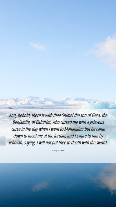 Picture 06 - 1 Kings 2:8 ASV Mobile Phone Wallpaper - And, behold, there is with thee Shimei the son of - Mobile Bible Verse Wallpaper