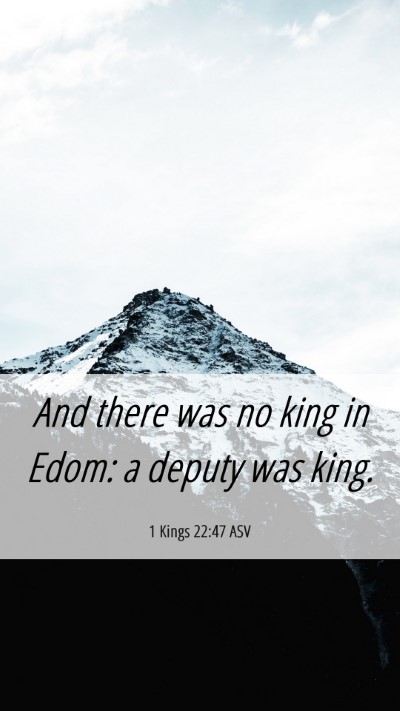 Picture 06 - 1 Kings 22:47 ASV Mobile Phone Wallpaper - And there was no king in Edom: a deputy was - Mobile Bible Verse Wallpaper