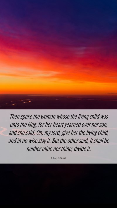 Picture 06 - 1 Kings 3:26 ASV Mobile Phone Wallpaper - Then spake the woman whose the living child was - Mobile Bible Verse Wallpaper
