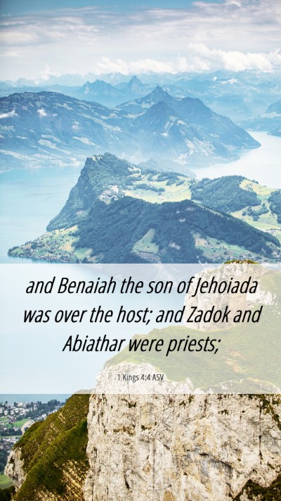 Picture 06 - 1 Kings 4:4 ASV Mobile Phone Wallpaper - and Benaiah the son of Jehoiada was over the - Mobile Bible Verse Wallpaper
