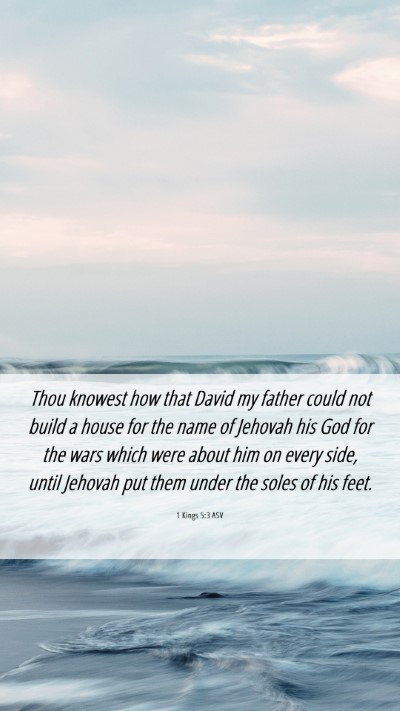 Picture 06 - 1 Kings 5:3 ASV Mobile Phone Wallpaper - Thou knowest how that David my father could not - Mobile Bible Verse Wallpaper