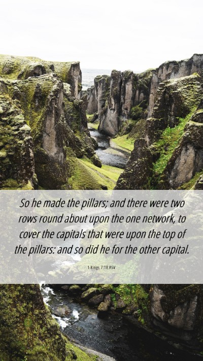 Picture 06 - 1 Kings 7:18 ASV Mobile Phone Wallpaper - So he made the pillars; and there were two rows - Mobile Bible Verse Wallpaper