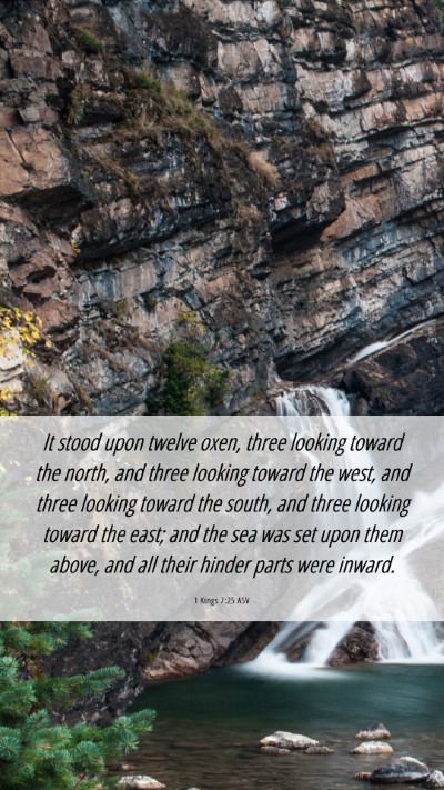 Picture 06 - 1 Kings 7:25 ASV Mobile Phone Wallpaper - It stood upon twelve oxen, three looking toward - Mobile Bible Verse Wallpaper