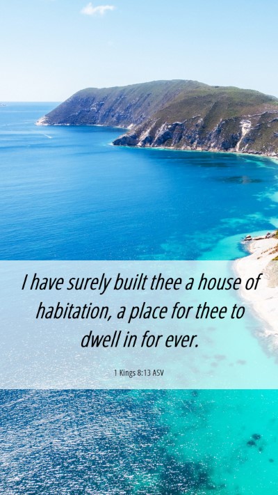 Picture 06 - 1 Kings 8:13 ASV Mobile Phone Wallpaper - I have surely built thee a house of habitation, a - Mobile Bible Verse Wallpaper