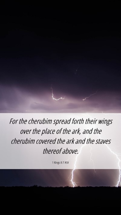 Picture 06 - 1 Kings 8:7 ASV Mobile Phone Wallpaper - For the cherubim spread forth their wings over - Mobile Bible Verse Wallpaper