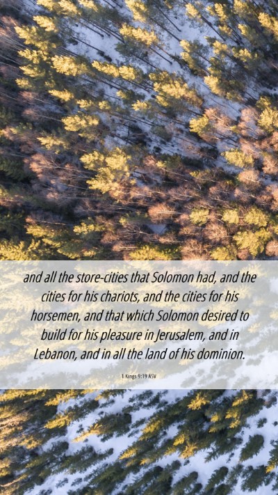 Picture 06 - 1 Kings 9:19 ASV Mobile Phone Wallpaper - and all the store-cities that Solomon had, and - Mobile Bible Verse Wallpaper