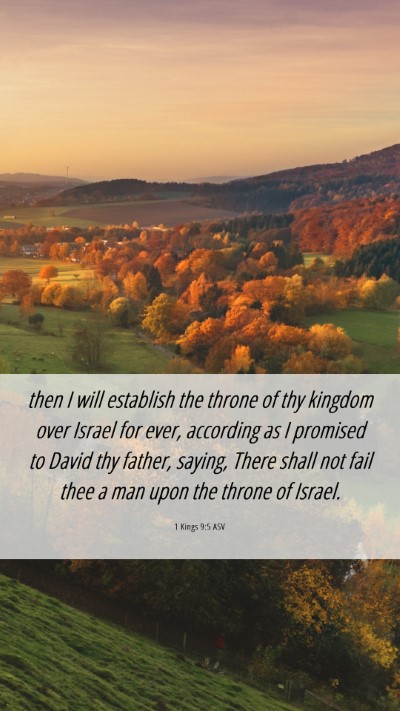 Picture 06 - 1 Kings 9:5 ASV Mobile Phone Wallpaper - then I will establish the throne of thy kingdom - Mobile Bible Verse Wallpaper