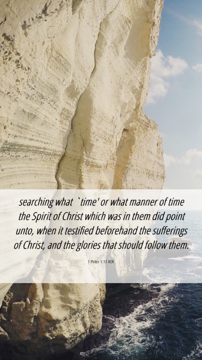 Picture 06 - 1 Peter 1:11 ASV Mobile Phone Wallpaper - searching what `time' or what manner of time the - Mobile Bible Verse Wallpaper