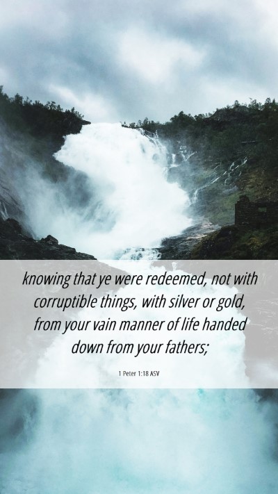 Picture 06 - 1 Peter 1:18 ASV Mobile Phone Wallpaper - knowing that ye were redeemed, not with - Mobile Bible Verse Wallpaper