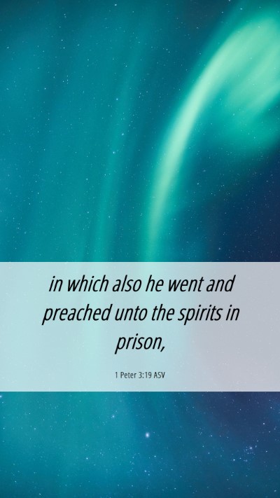 Picture 06 - 1 Peter 3:19 ASV Mobile Phone Wallpaper - in which also he went and preached unto the - Mobile Bible Verse Wallpaper
