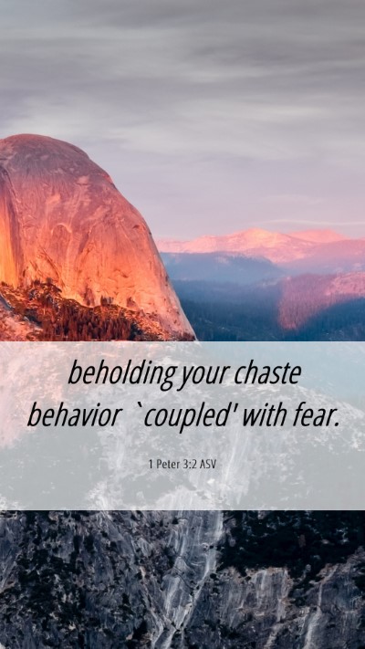 Picture 06 - 1 Peter 3:2 ASV Mobile Phone Wallpaper - beholding your chaste behavior `coupled' with - Mobile Bible Verse Wallpaper