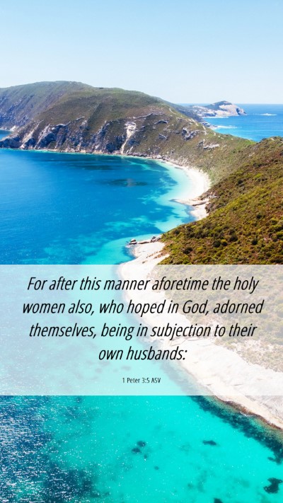 Picture 06 - 1 Peter 3:5 ASV Mobile Phone Wallpaper - For after this manner aforetime the holy women - Mobile Bible Verse Wallpaper