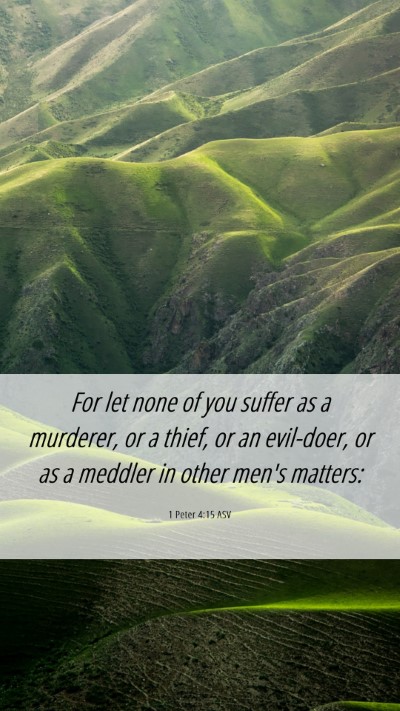 Picture 06 - 1 Peter 4:15 ASV Mobile Phone Wallpaper - For let none of you suffer as a murderer, or a - Mobile Bible Verse Wallpaper