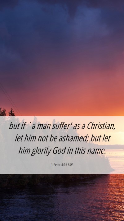 Picture 06 - 1 Peter 4:16 ASV Mobile Phone Wallpaper - but if `a man suffer' as a Christian, let him not - Mobile Bible Verse Wallpaper