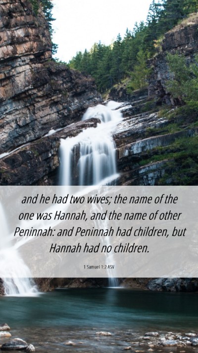 Picture 06 - 1 Samuel 1:2 ASV Mobile Phone Wallpaper - and he had two wives; the name of the one was - Mobile Bible Verse Wallpaper